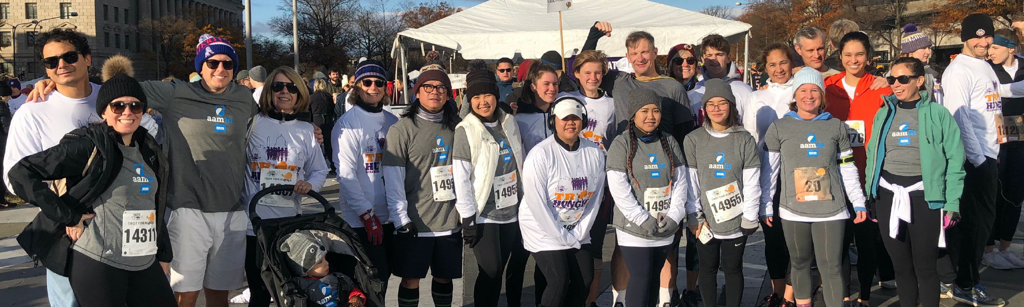 AAM employees and family members joined more than 2,000 walkers and runners at Freedom Plaza on Thanksgiving for the So Others Might Eat (SOME) annual Trot for Hunger.