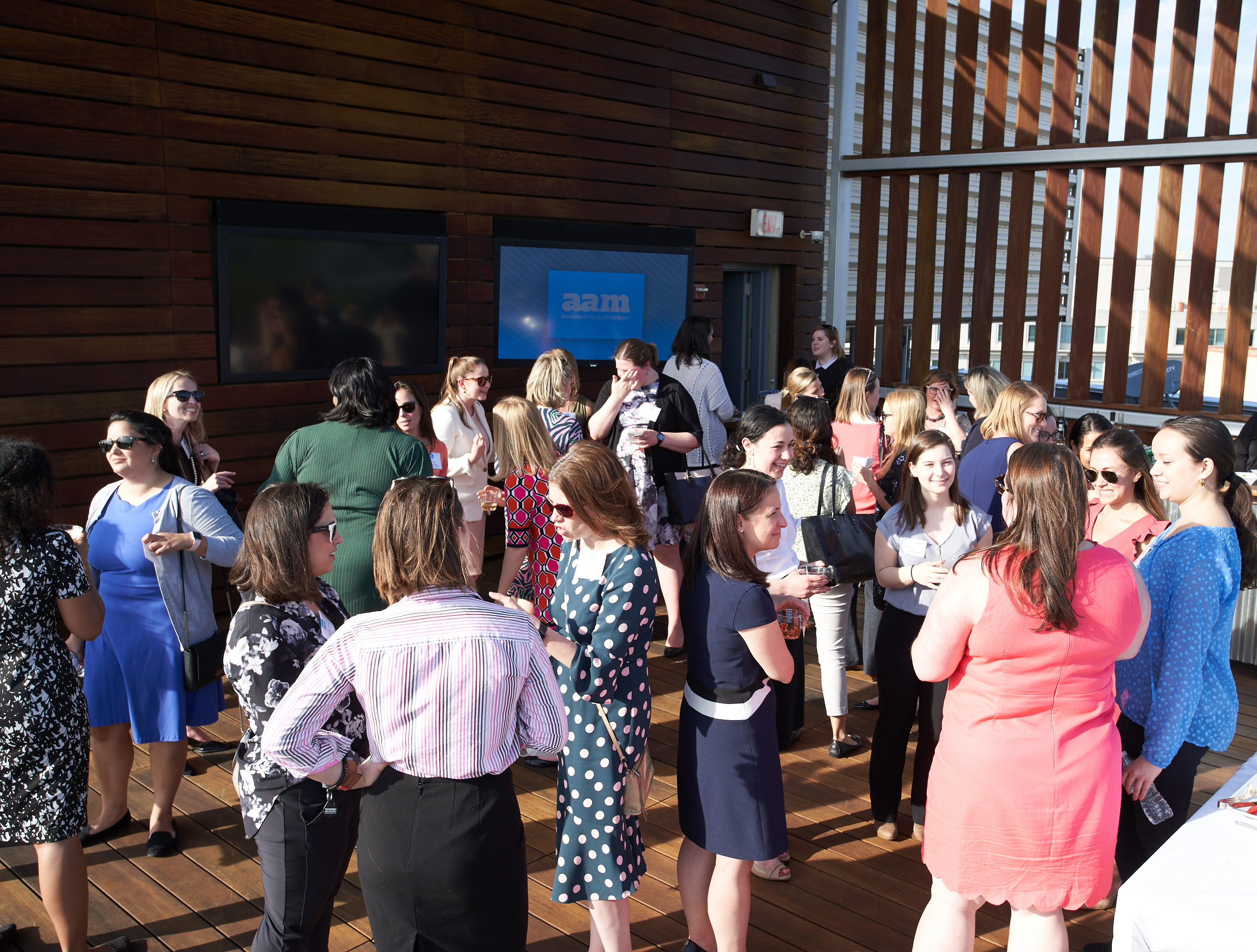 Women in Health Policy networking at the May 2019 rooftop event