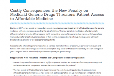 CPI - Medicaid Generics Penalty - Issue Brief